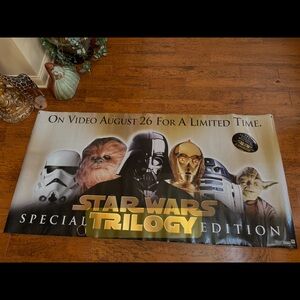 1997 Star Wars Advertisement Promo Banner 3ft x 6ft Original Authentic Vintage